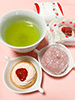 有機煎茶 いちご菓子